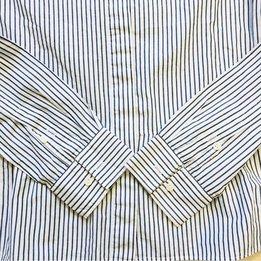 Madewell Lakeside Top Peplum Striped XS blue white - Picture 5 of 13